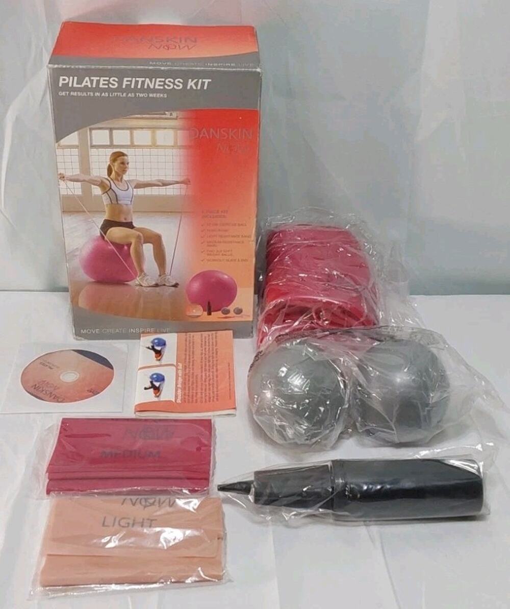 Danskin Now Pilates Fitness Kit WDN8PK08 With Workout Guide & DVD